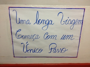 Cartaz no vestiário do Estádio Mariscão, Capão da Canoa.
